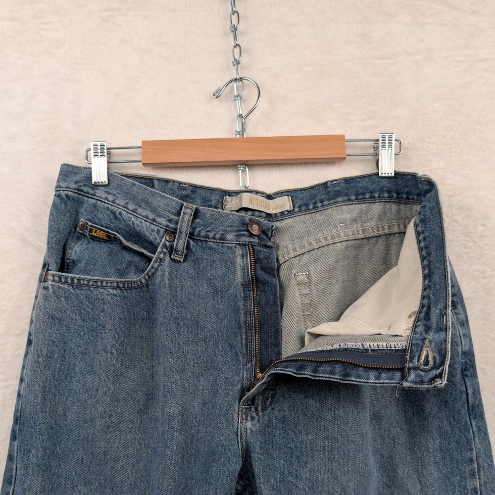 VTG Lee Jeans Men's 36x30 Blue Regular Bootcut Workwear Western Americana Y2K